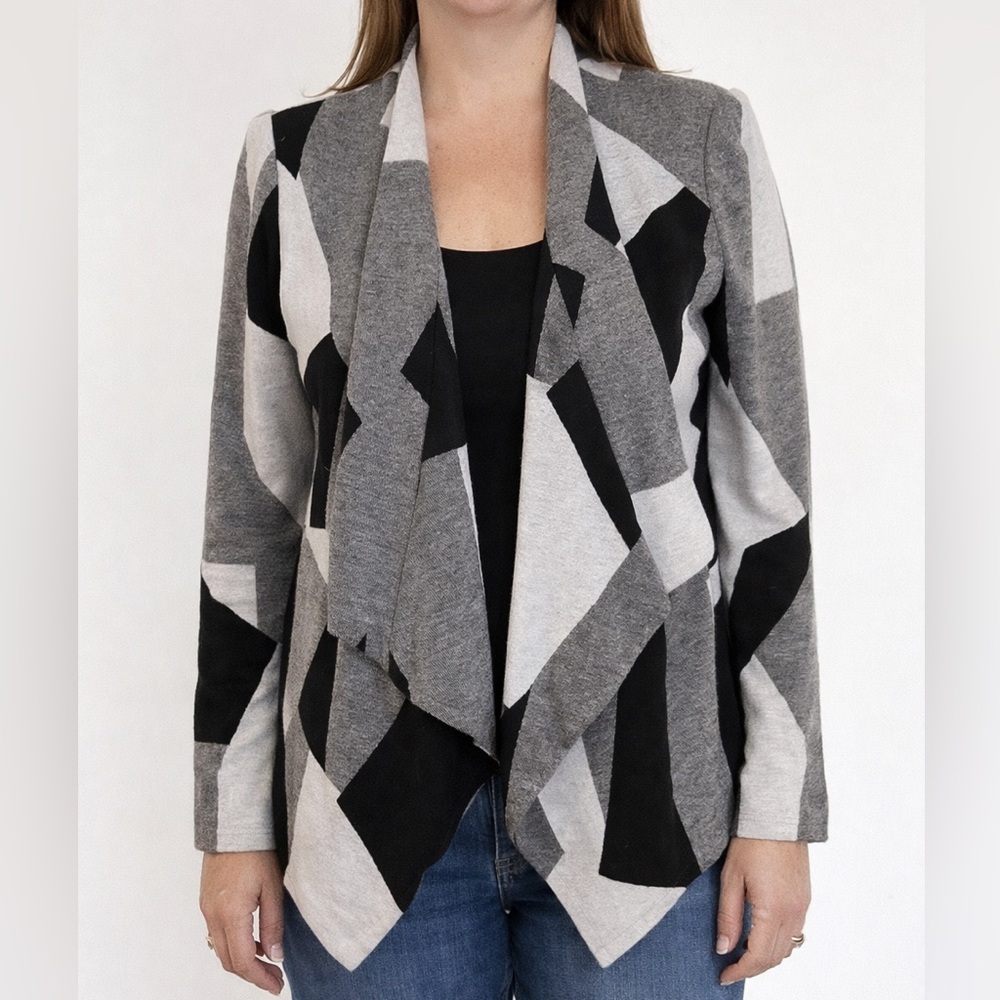 🧵Thrifted🧵BCBGMaxAzria Monochrome Open Front Cardigan